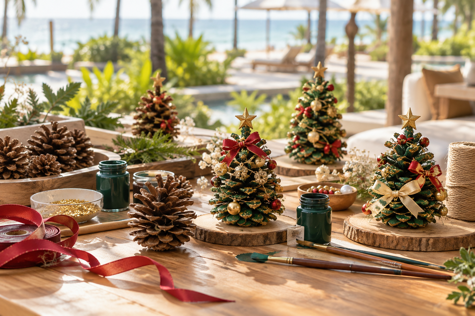 Make christmas tree from Pinecone